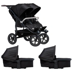 Tfk set duo2 frame 2025 - air wheel carrycot + seat black
