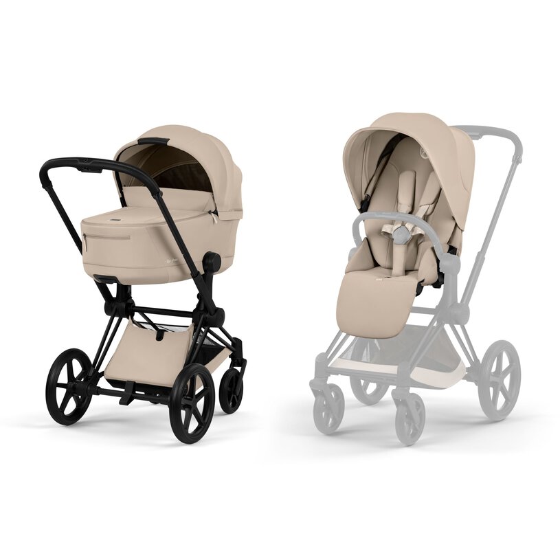 CYBEX Platinum Priam Set, Cozy Beige (Matt Black Frame)