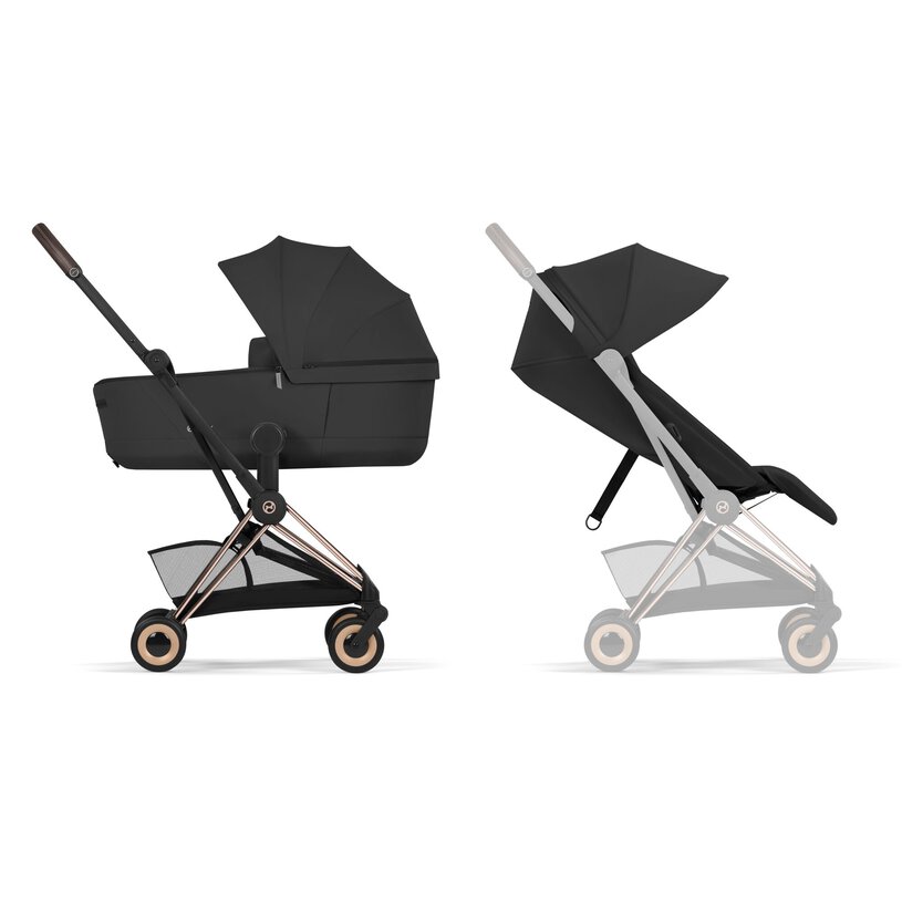  CYBEX Coya set s korbou  2026, Sepia Black Rosegold Frame