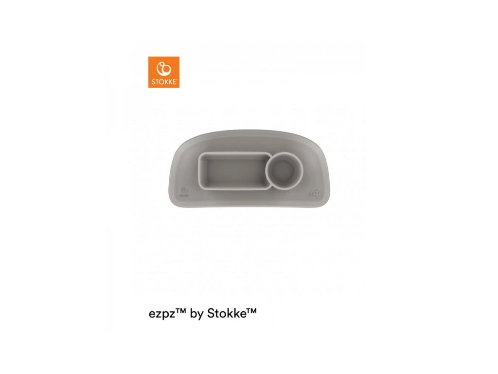 STOKKE Silikonová podložka Soft Grey ezpz ™ na pultík k jídelní židličce Tripp Trapp®