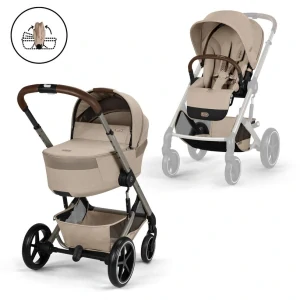 CYBEX NEW Balios S Lux se skládací korbičkou Fold Cot, Almond Beige