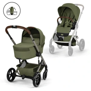 CYBEX NEW Balios S Lux se skládací korbičkou Fold Cot, Moss Green 
