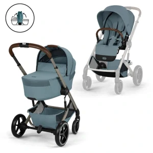 CYBEX NEW Balios S Lux se skládací korbičkou Fold Cot, Stormy Blue 