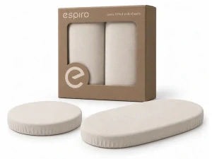 Espiro Oasis prostěradla do postýlky 2k, béžové (Cashmere)
