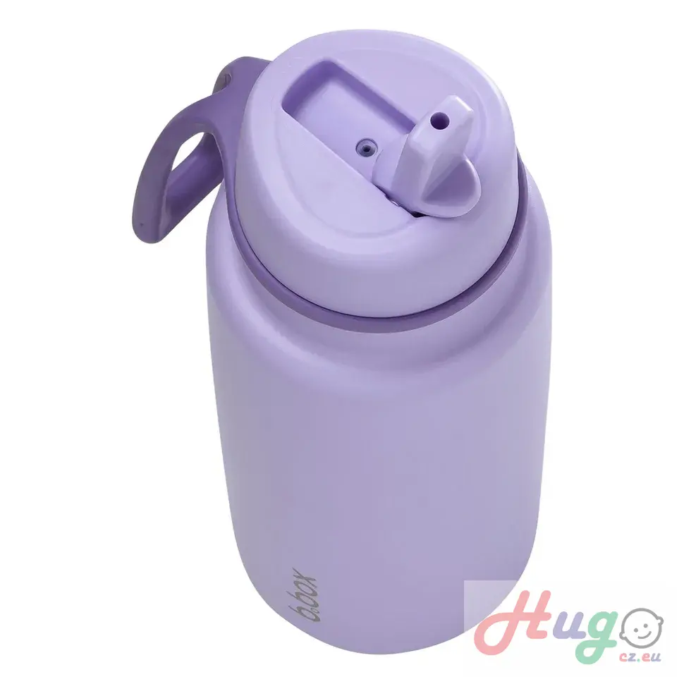 Nerezová termolahev s brčkem 1l - fialová