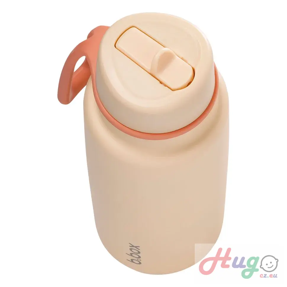 Nerezová termolahev s brčkem 1l - oranžová