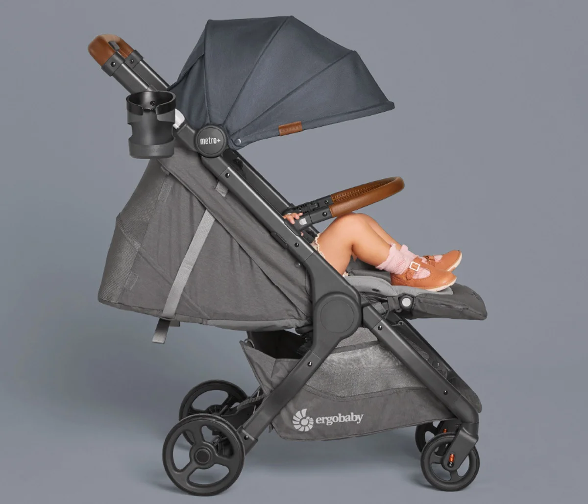ERGOBABY | METRO+ Deluxe, London Grey kočárek + střecha Yellow + taška na kočárek ZDARMA