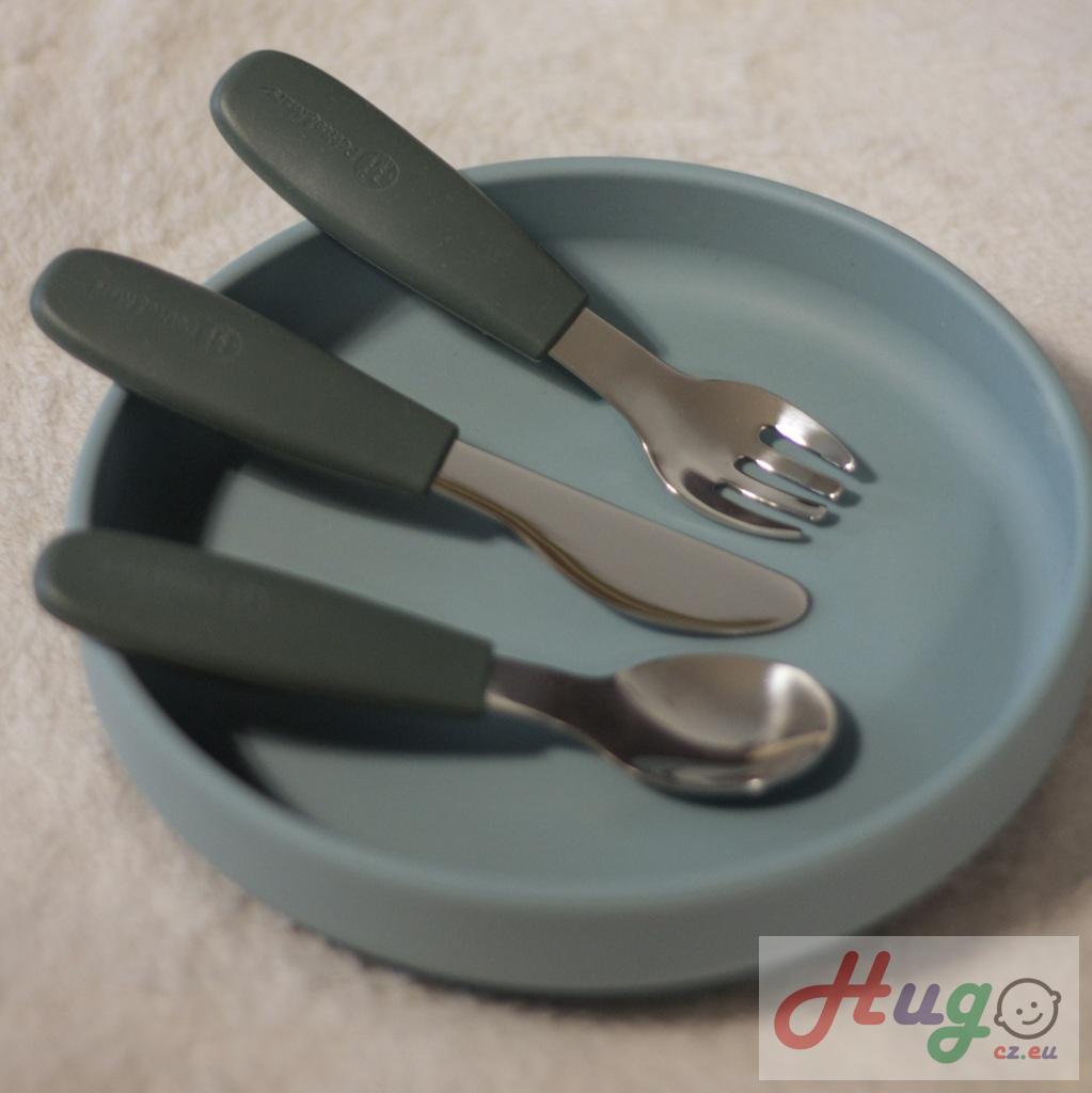 PETITE&MARS Sada příborů s nerezové oceli Take&Match Misty Green 12m+