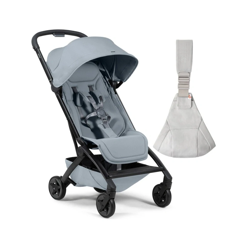 AER2 kočárek | Pebble grey Bundle set s Ergobaby Upsie