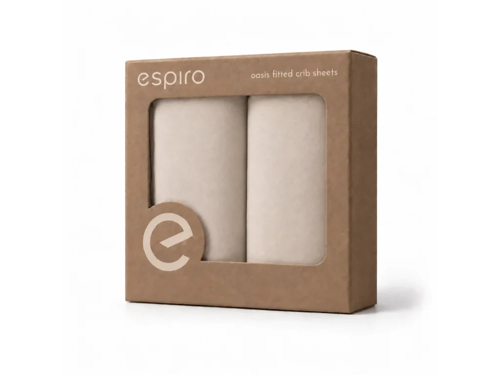 Espiro Oasis prostěradla do postýlky 2k, béžové (Cashmere)
