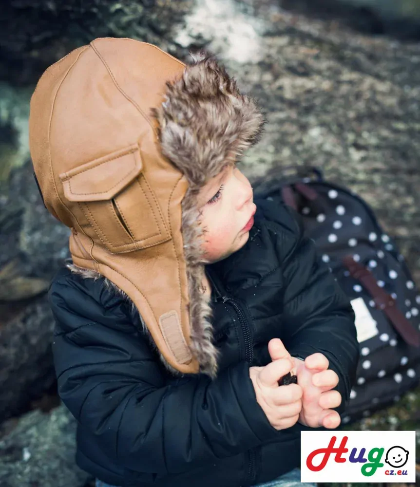 Čepice ušanka Elodie Details Chestnut Leather S 6-12m