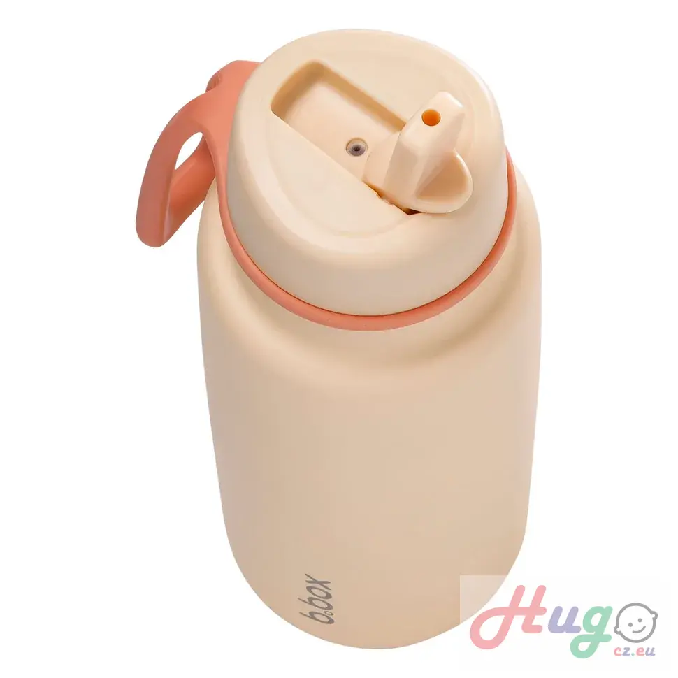 Nerezová termolahev s brčkem 1l - oranžová