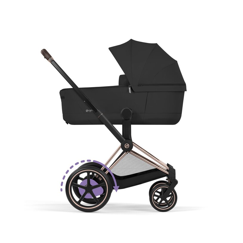 CYBEX e-Priam Comfort Set, Sepia Black ( Rosegold Frame)