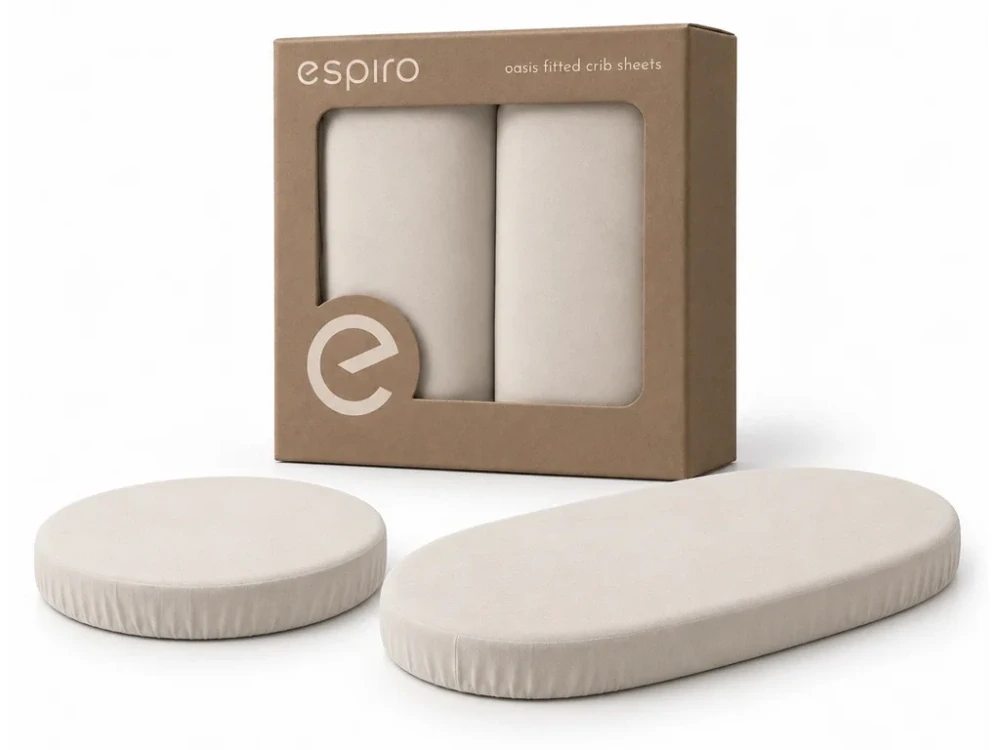 Espiro Oasis prostěradla do postýlky 2k, béžové (Cashmere)