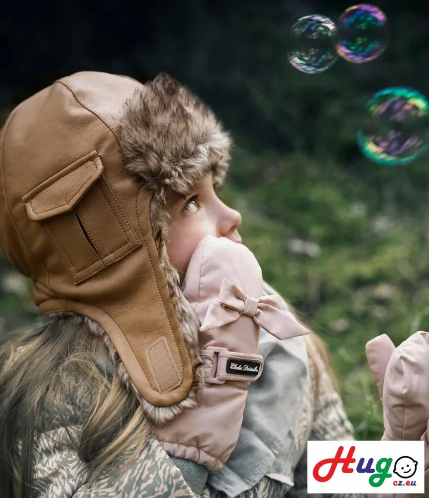 Čepice ušanka Elodie Details Chestnut Leather S 6-12m