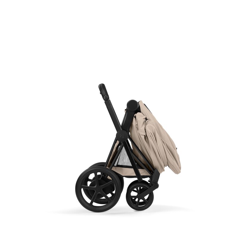 CYBEX Platinum e-Priam Set, Cozy Beige (Matt Black Frame)