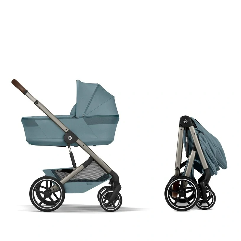CYBEX NEW Balios S Lux se skládací korbičkou Fold Cot, Stormy Blue 