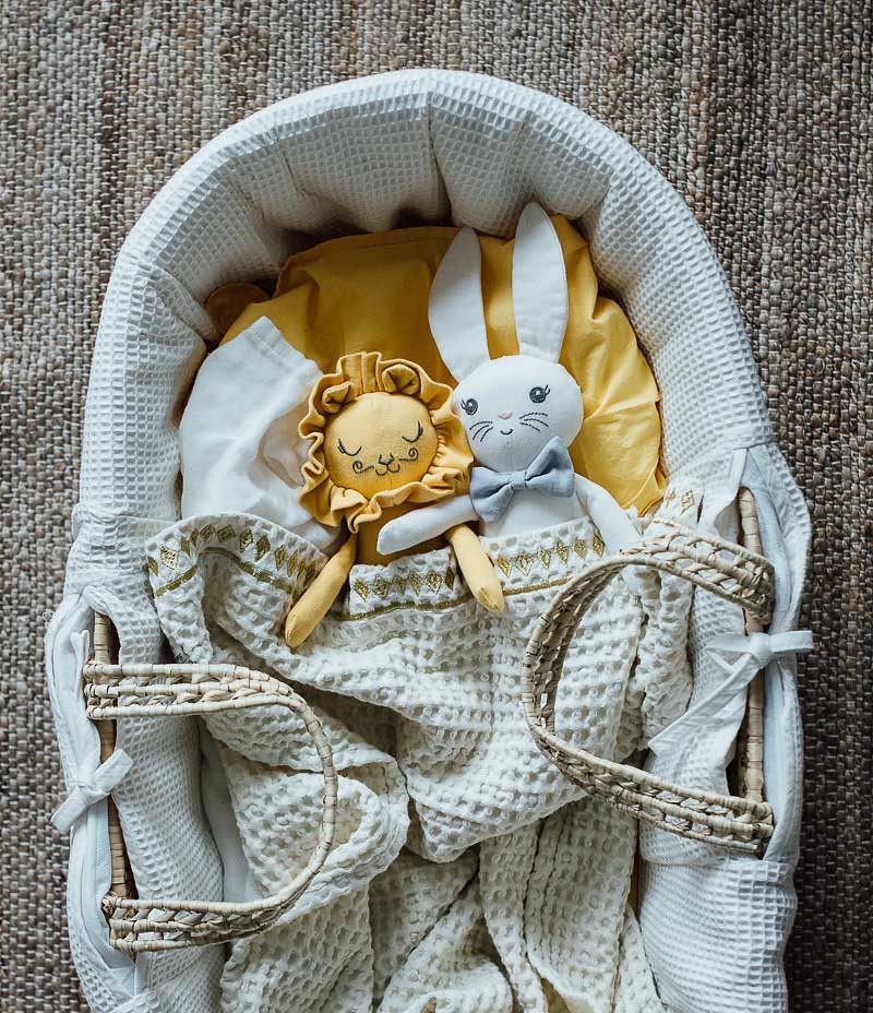 Organic Waffle Blanket Vanilla White