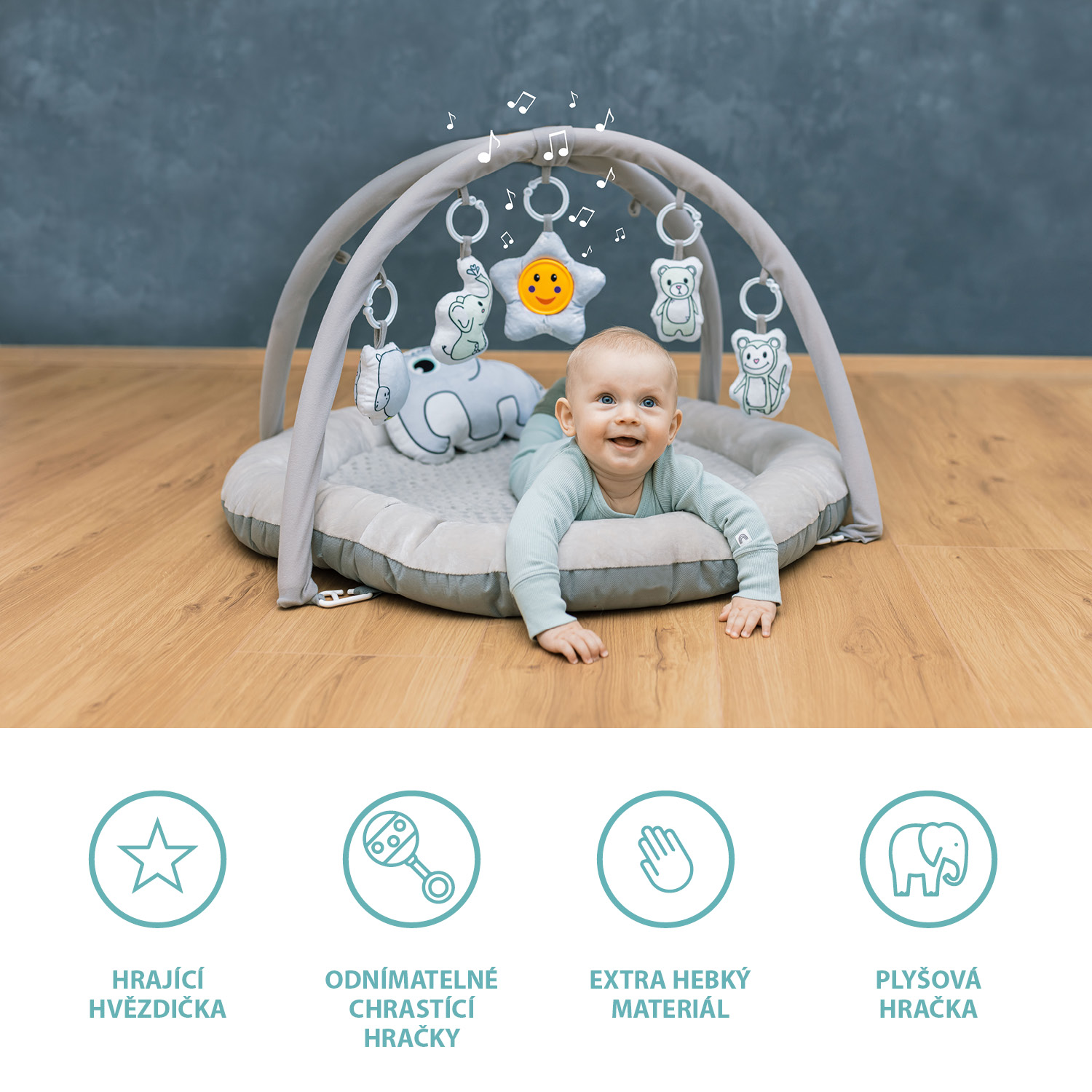 Hrací deka comfort, Cuddle Grey