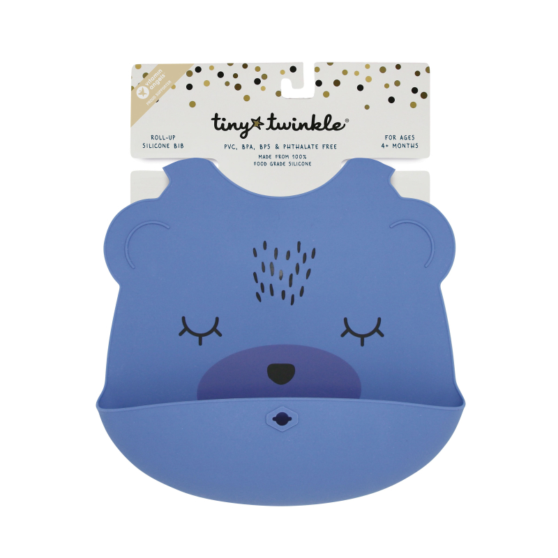 Tiny Twinkle Silikonový bryndák - Indigo Bear