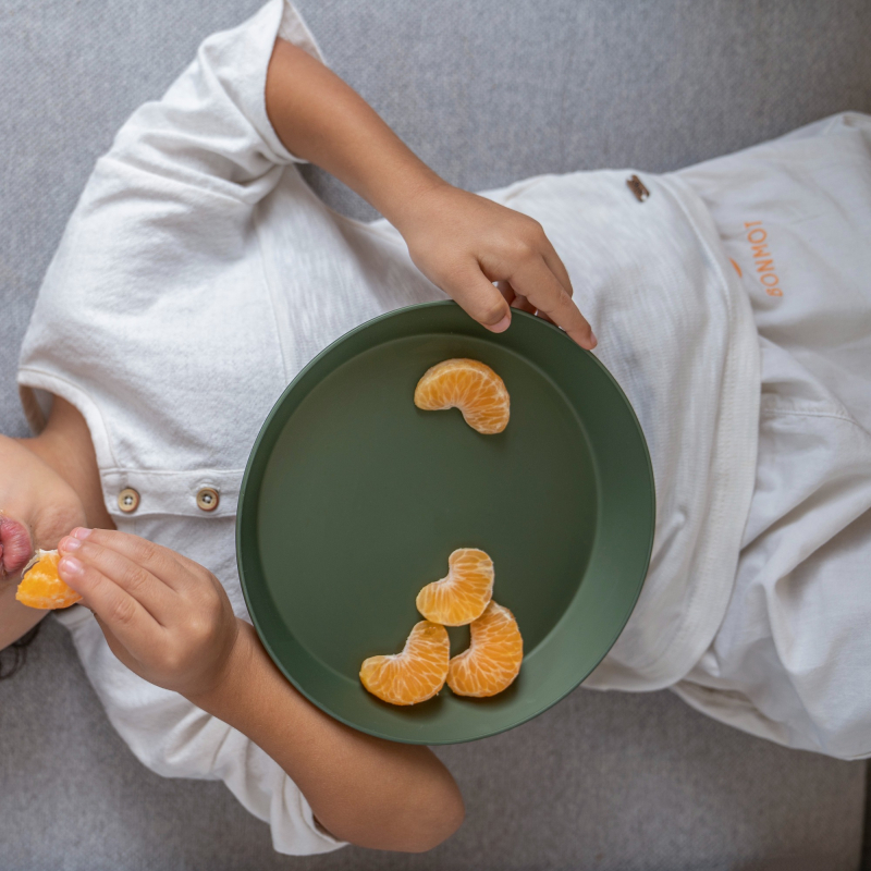 Citron Sada talířků z bio materiálu, 4ks - zelená / krémová