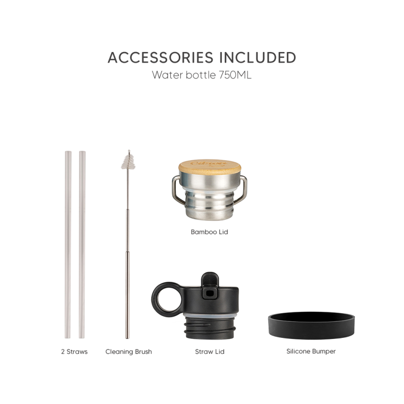 Citron Nerezová lahev na vodu 750 ml - Thunder Black