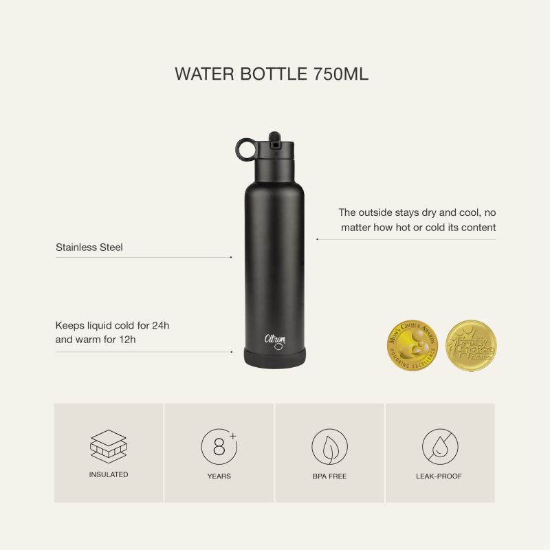 Citron Nerezová lahev na vodu 750 ml - Thunder Yellow