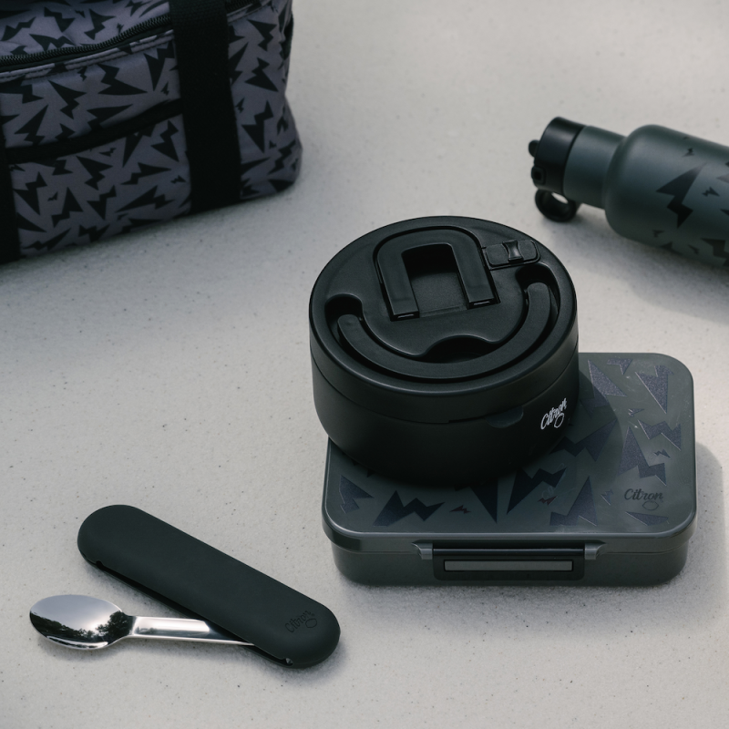 Citron Set příborů se silikonovým pouzdrem - Black