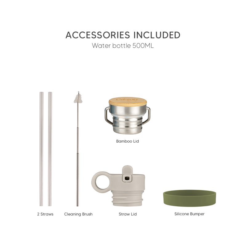 Citron Nerezová lahev na vodu 500 ml - Green