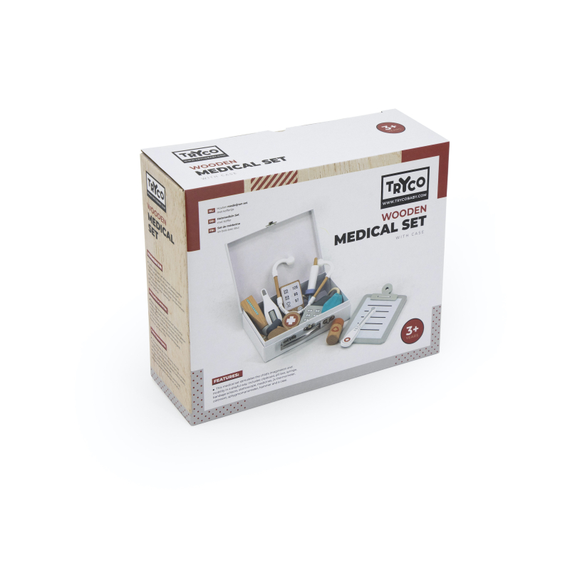 TRYCO Dřevěný doktorský kufřík s nástroji