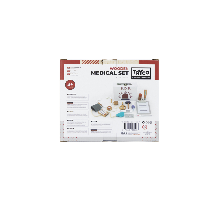 TRYCO Dřevěný doktorský kufřík s nástroji