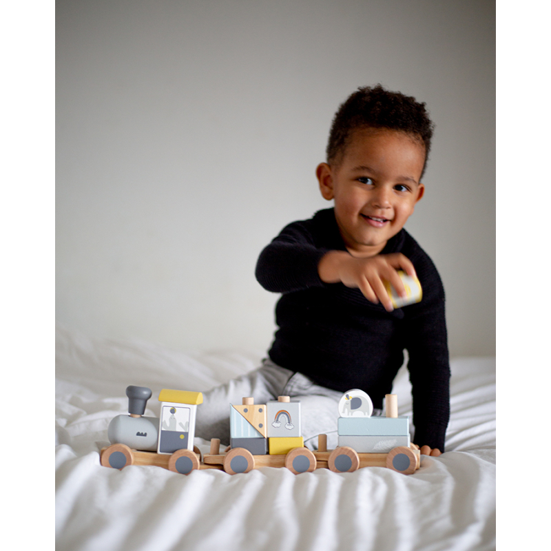 TRYCO Dřevěný vláček, velký