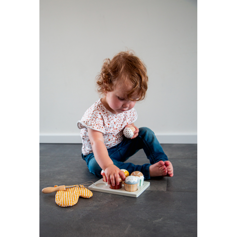 TRYCO Dřevěný Cupcake Set