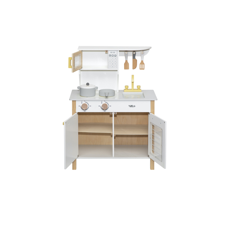 TRYCO Dřevěná kuchyňka White/Gold