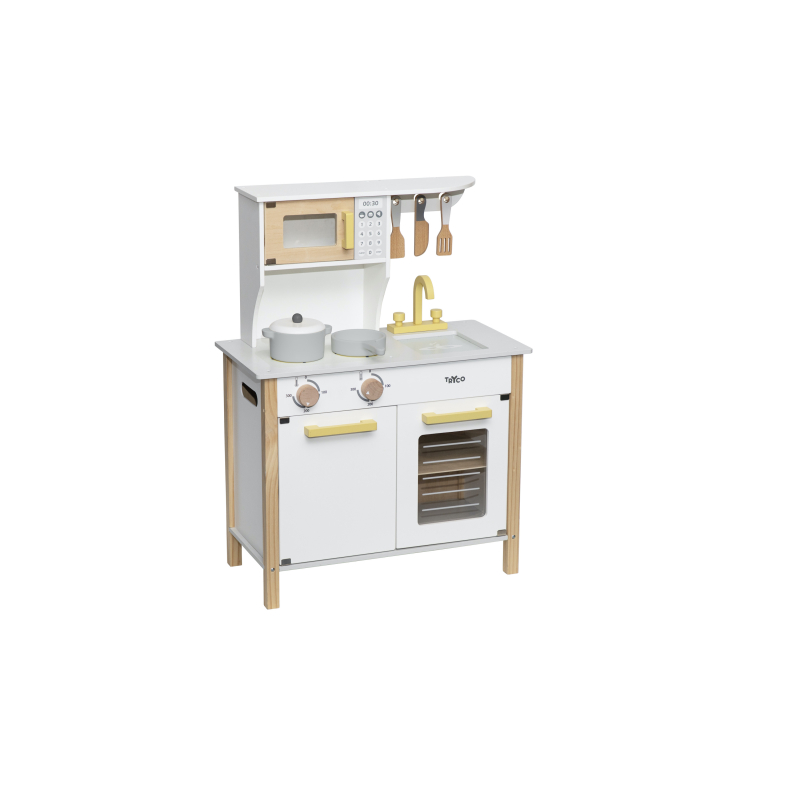 TRYCO Dřevěná kuchyňka White/Gold