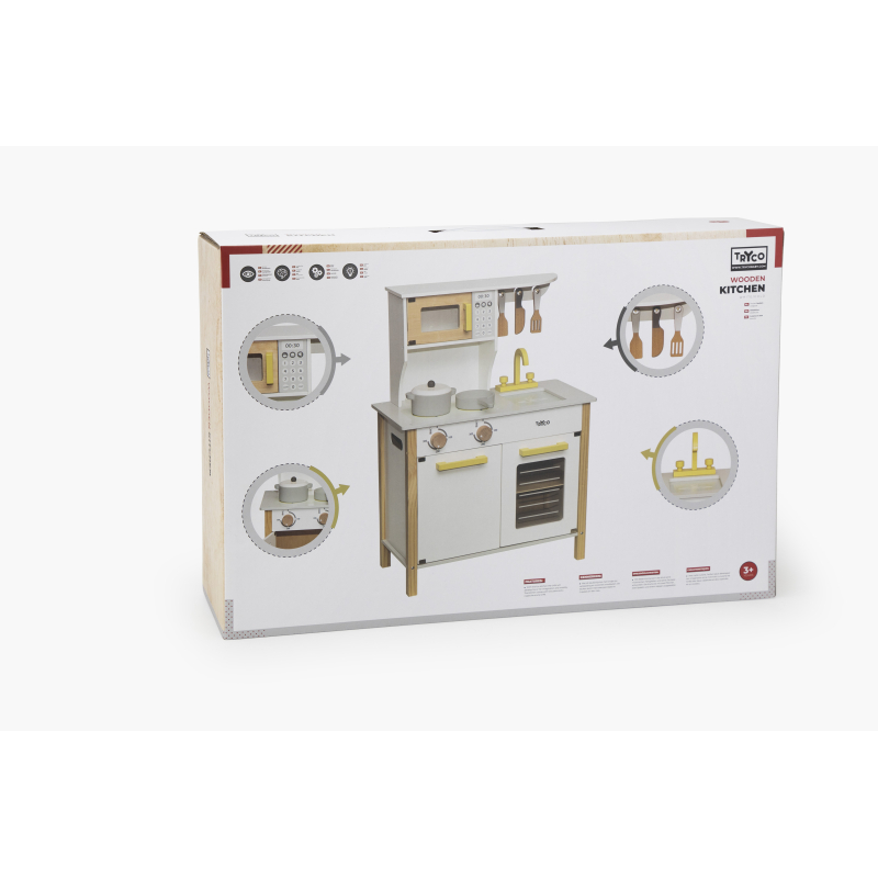 TRYCO Dřevěná kuchyňka White/Gold