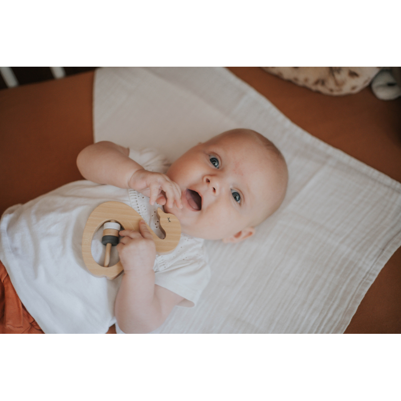 TRYCO Dřevěné chrastítko Labuť