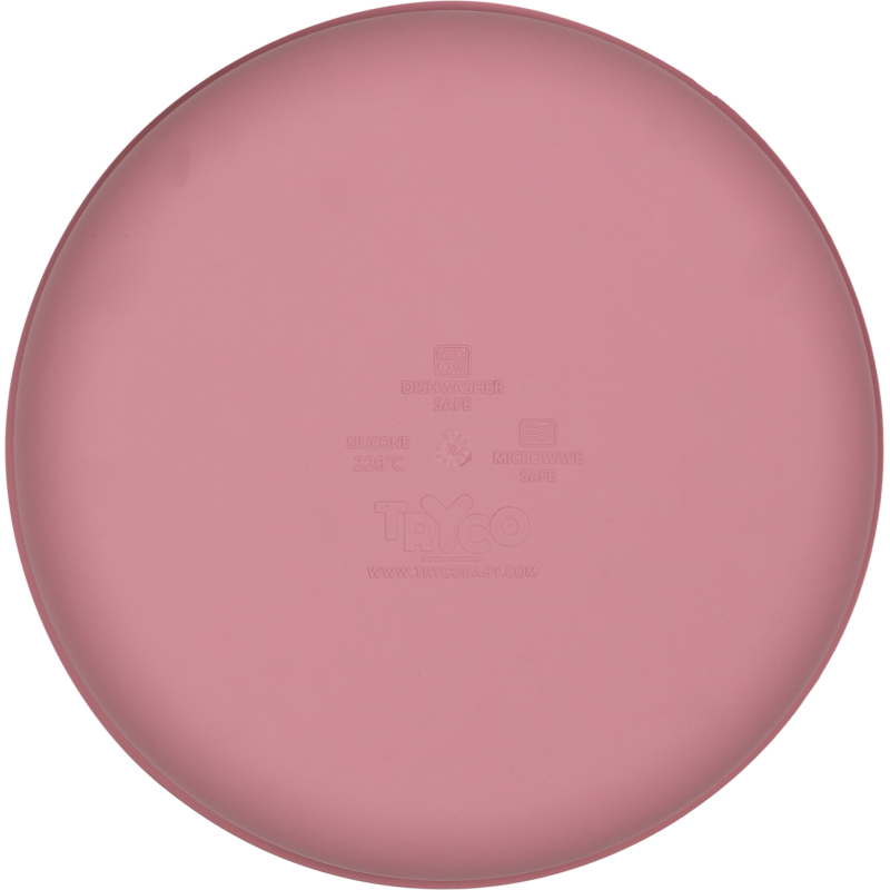TRYCO Silikonový talířek kulatý, Dusty Rose