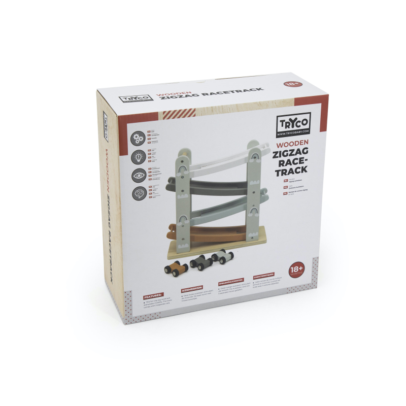 TRYCO Dřevěná Zigzag závodní dráha