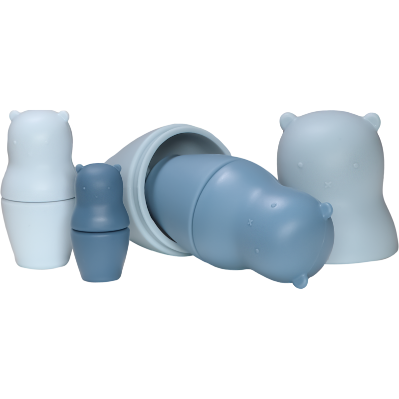 Label Label Silikonová matrioška Medvídek, Blue