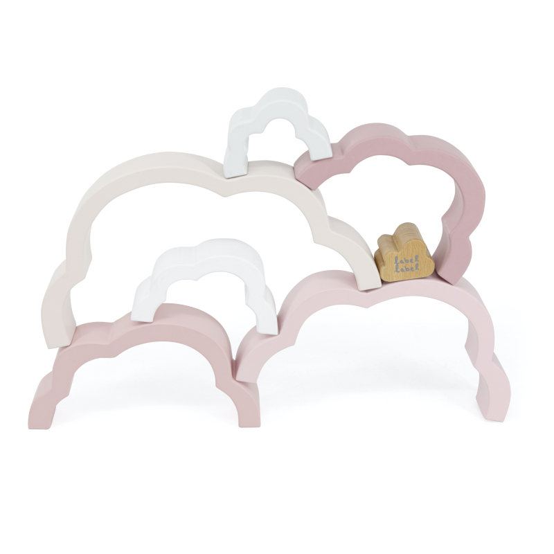 Label Label Duhový mráček Puzzle, růžový