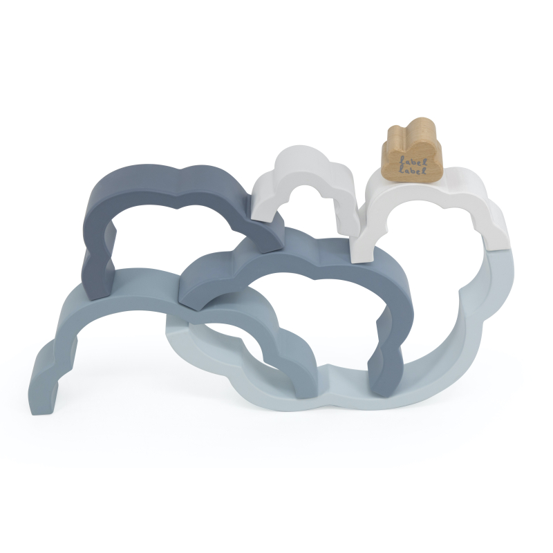 Label Label Duhový mráček Puzzle, modrý