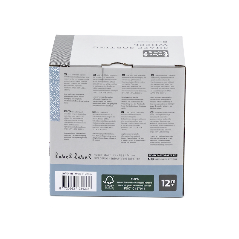 Label Label Oválná vkládačka tvarů, modrá
