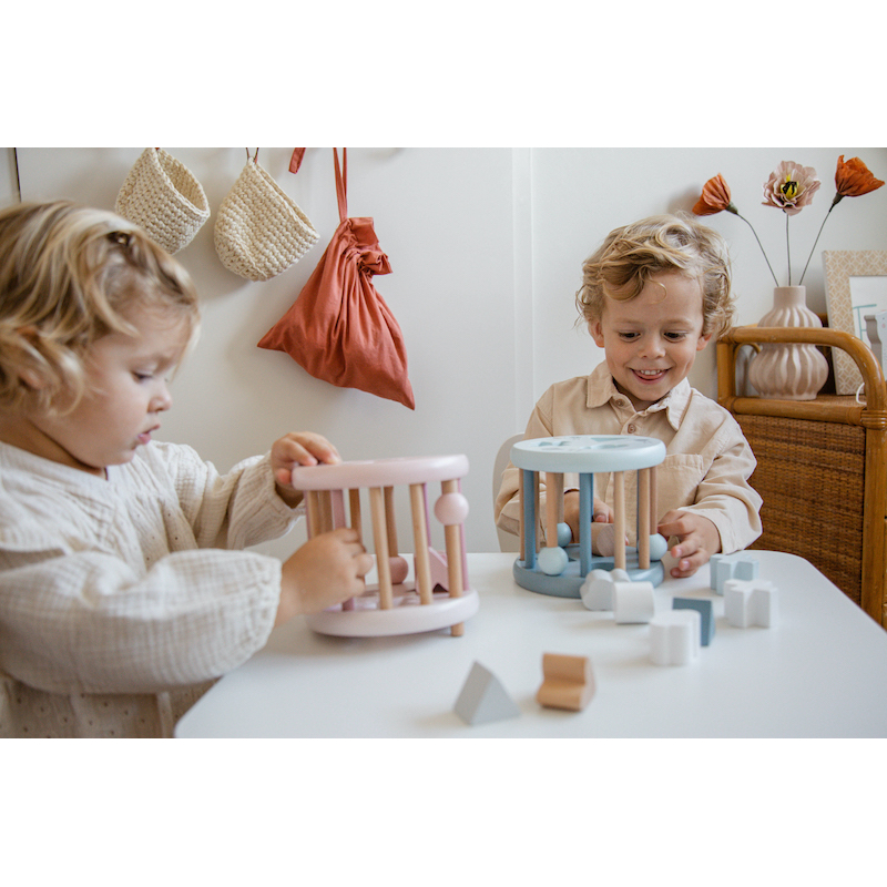 Label Label Oválná vkládačka tvarů, růžová