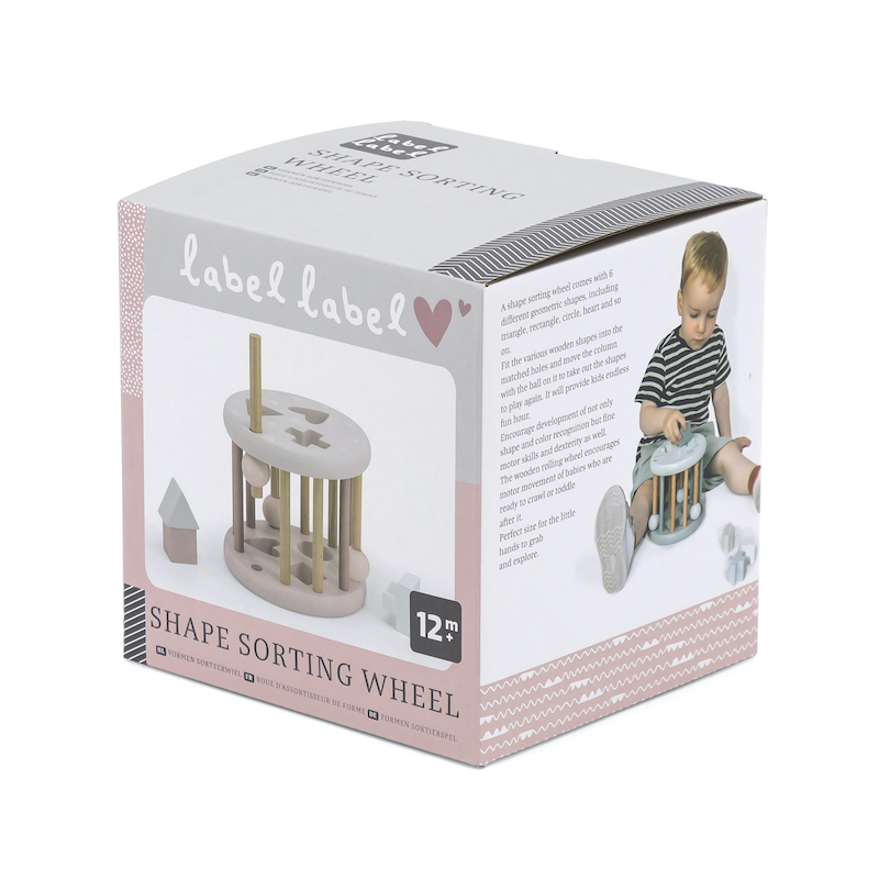 Label Label Oválná vkládačka tvarů, růžová