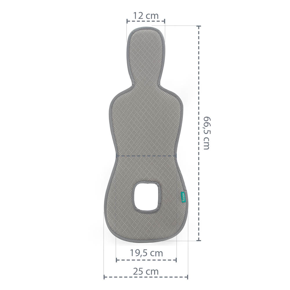 Prodyšná podložka do autosedačky Breeze sk. 0+, Ice Grey