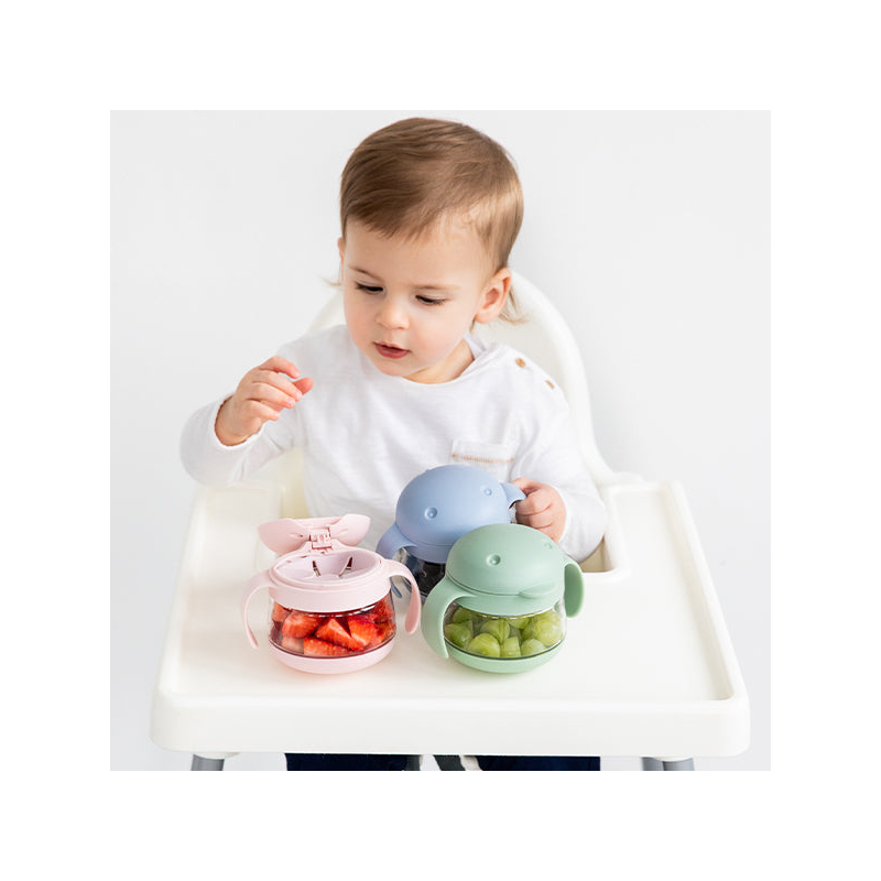 Ubbi Nádoba na svačinu, 2ks - Sage & Pink