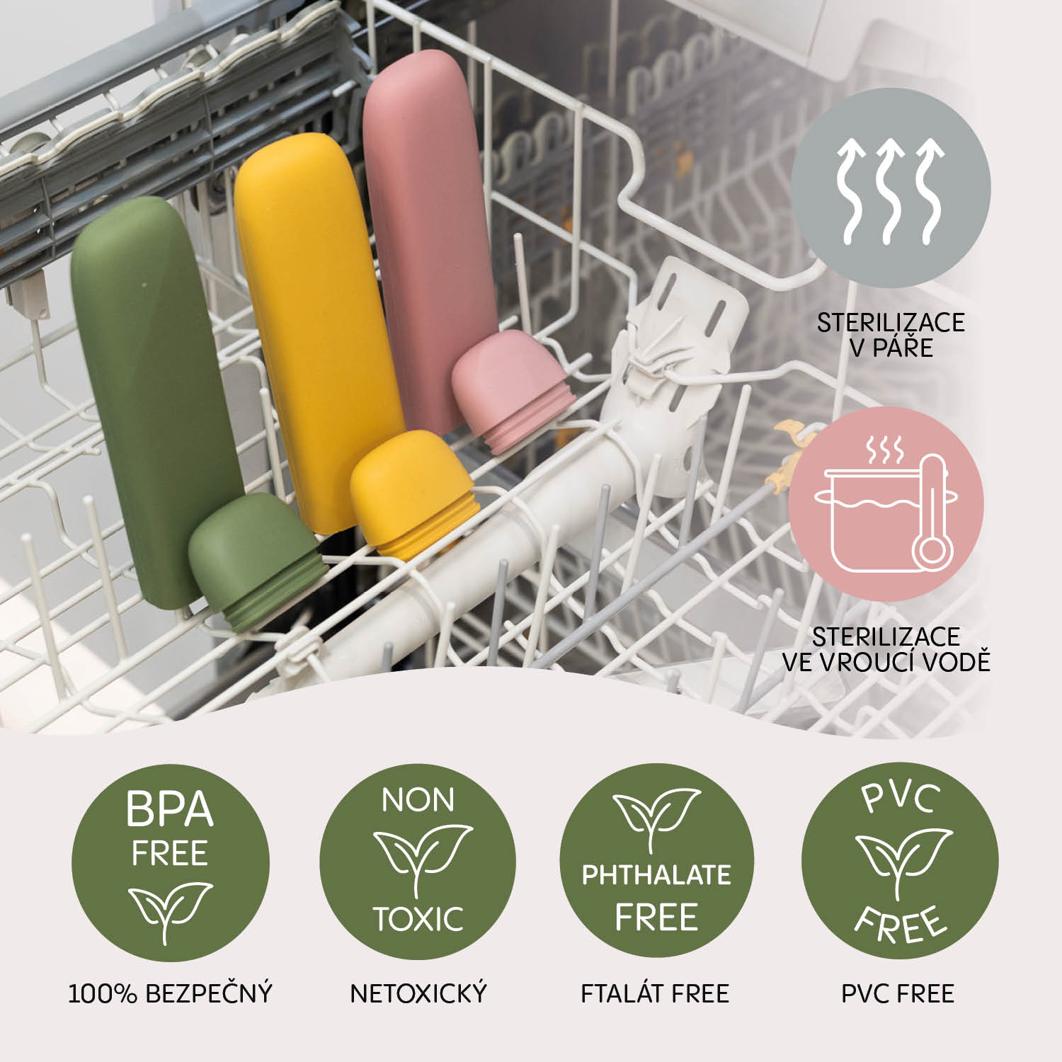 Silikonové pouzdro na příbor, Old Pink