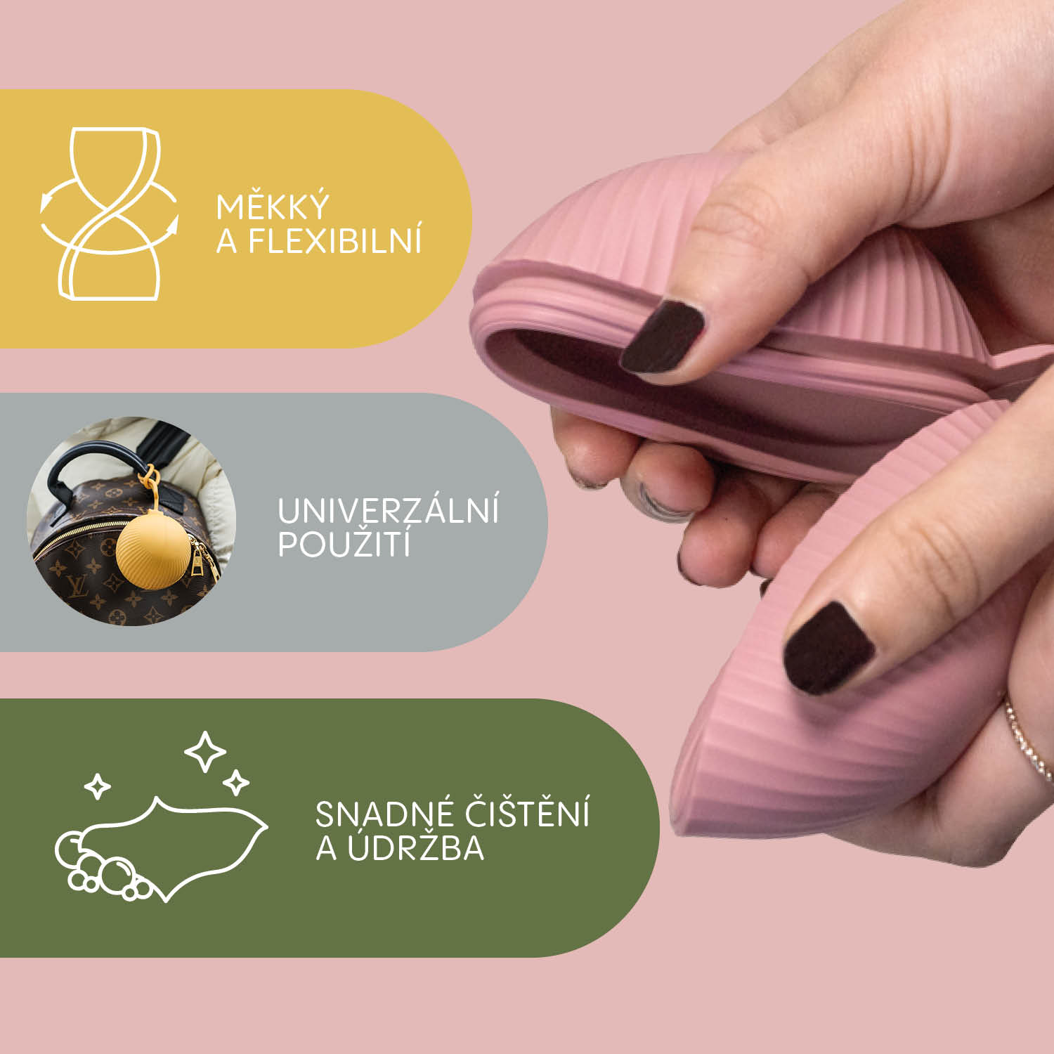 Silikonové pouzdro na dudlík uzavíratelné, Dove Grey