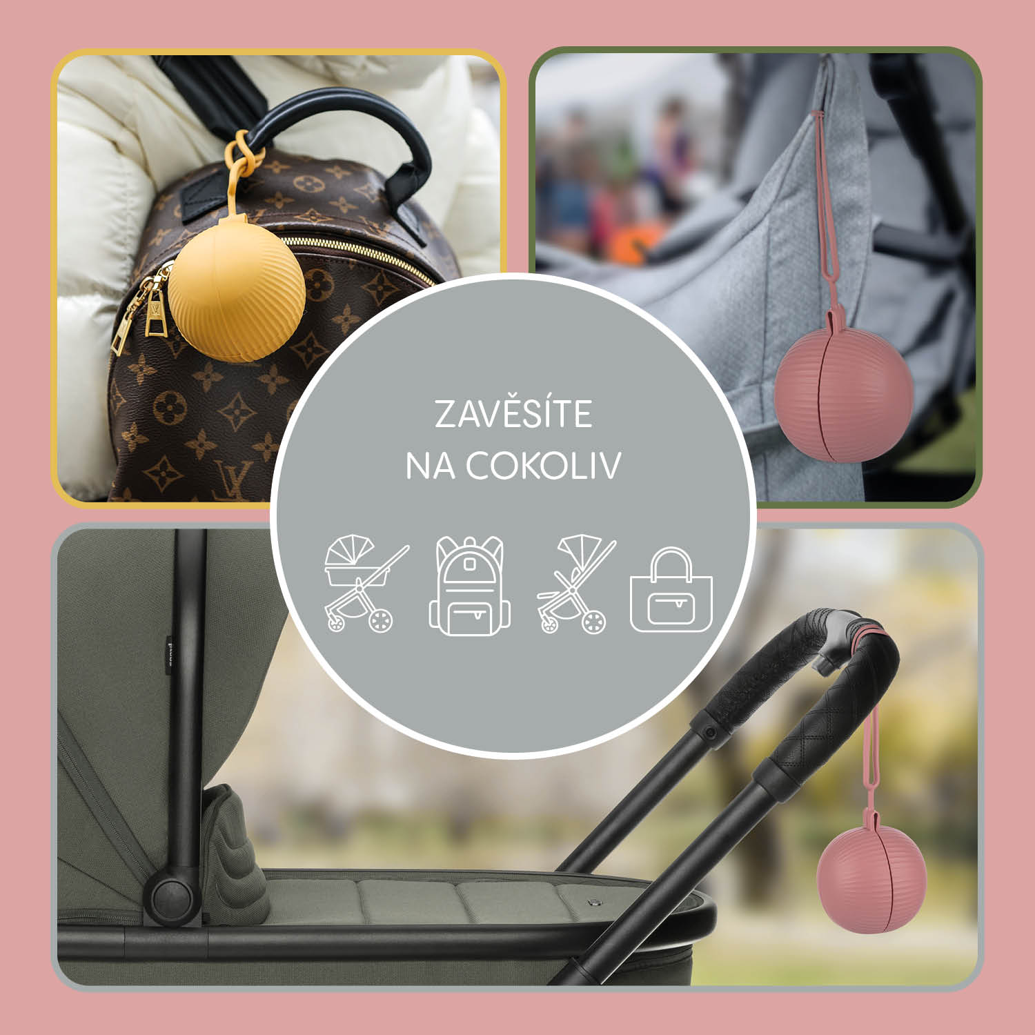 Silikonové pouzdro na dudlík uzavíratelné, Mustard Yellow